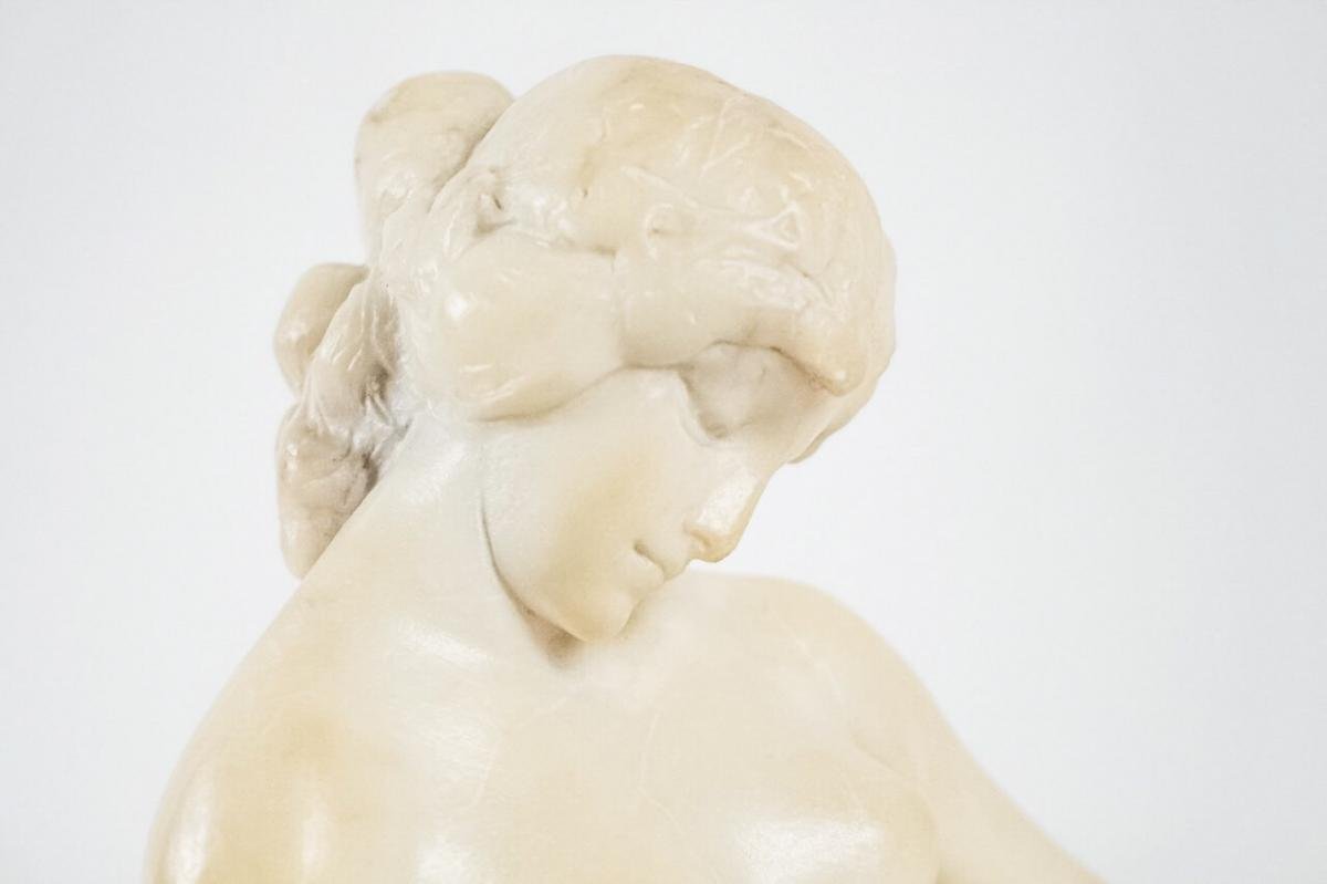 Sculpture en albâtre de Giuseppe Gambogi (1862–1938) Sculpteur italien.-photo-2