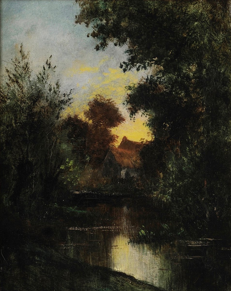 Jules DuprÉ (1812 - 1889) French - Mare Au Crépuscule.