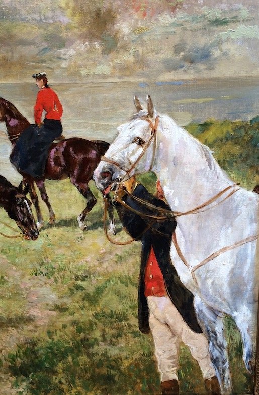 Brown John , Lewis (bordeaux 1829, Paris 1890)- Bat-l’eau, Scène De Chasse à Courre.-photo-3