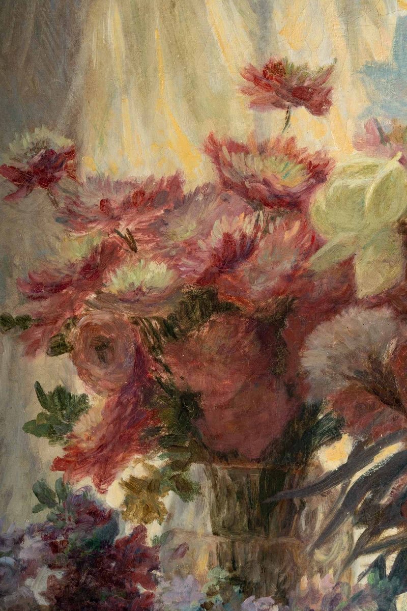 LECREUX Gaston, Alfred (1846 - 1914) - Nature morte de fleurs.-photo-1