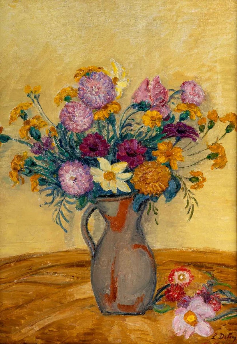 Léon DETROY (1857 – 1955)  -  Le Bouquet Jaune .