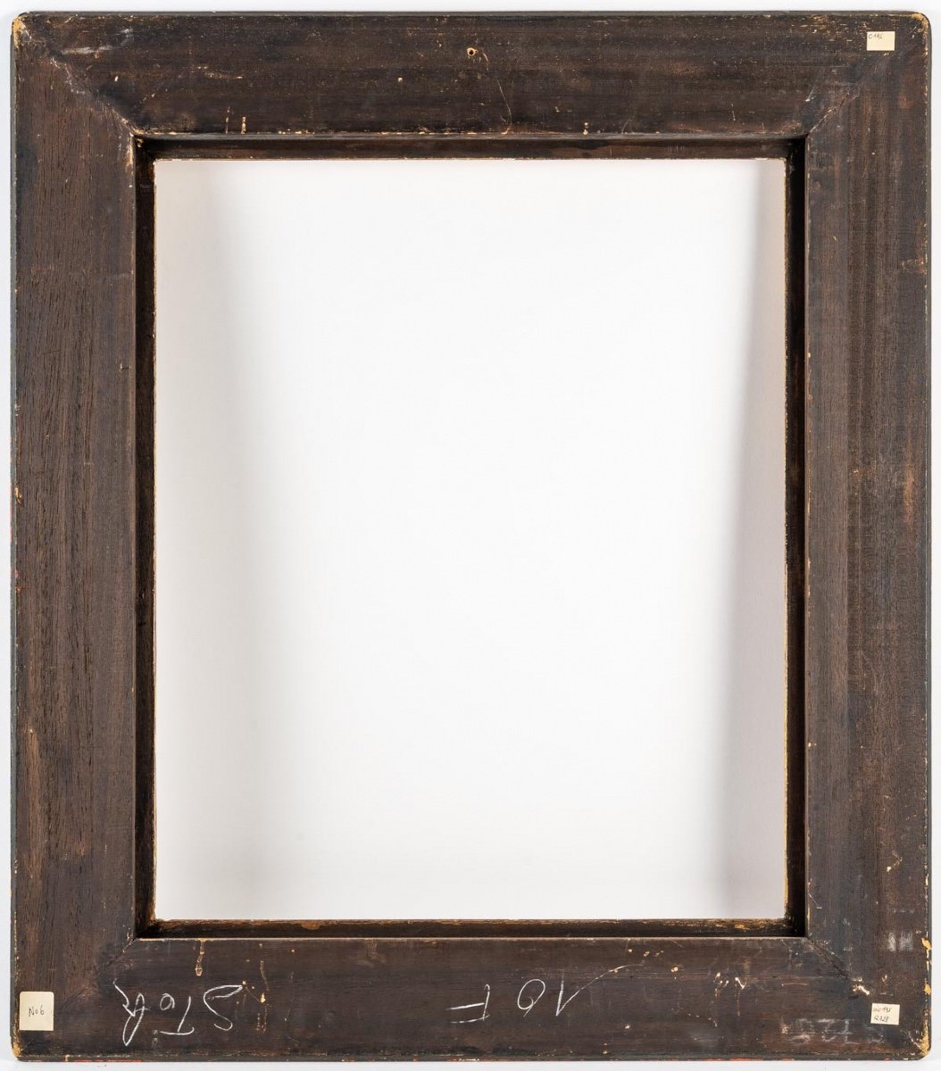 Renaissance Style Blackened Wooden Frame - Format 10 Figure-photo-4