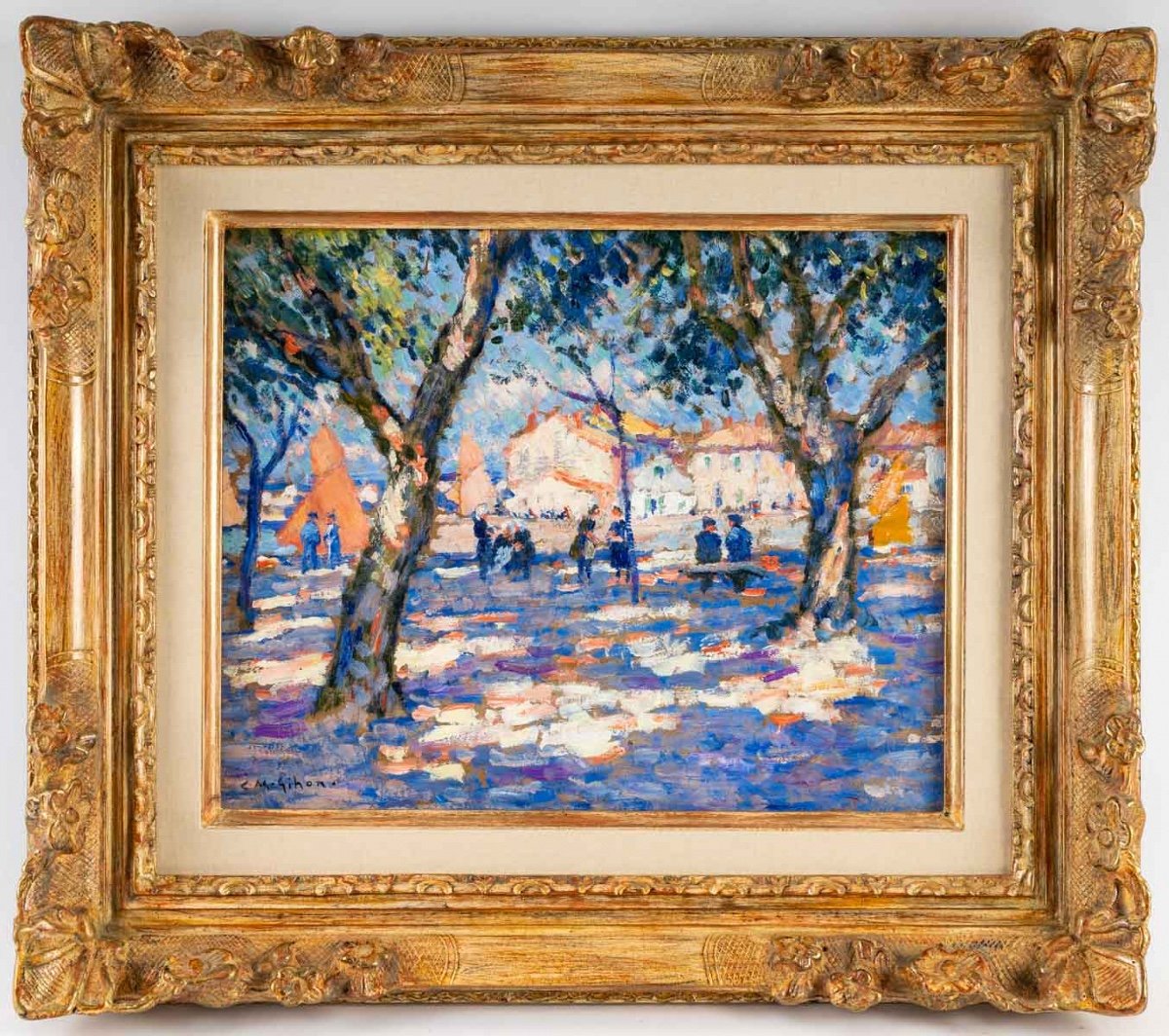Clarence Montfort GIHON (1871 – 1929) Américain-  Vue des Sables-d’olonne- Circa 1910-photo-2