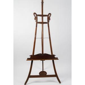 Carved Mahogany Swan-neck Easel - Empire Period