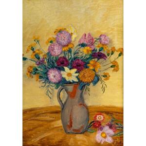 Léon DETROY (1857 – 1955)  -  Le Bouquet Jaune .