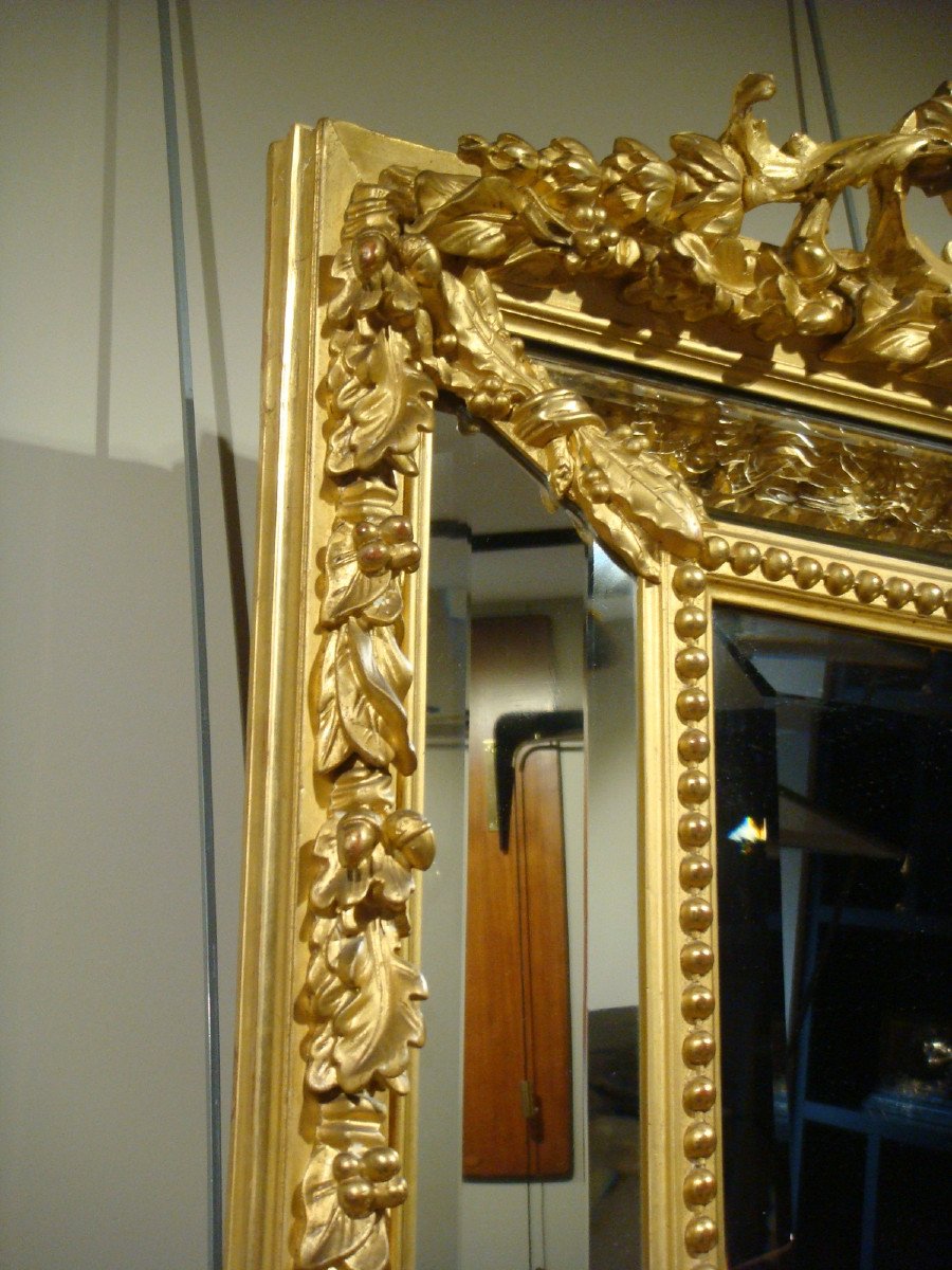 Grand Miroir De Style Louis XVI - Epoque Second Empire -photo-1