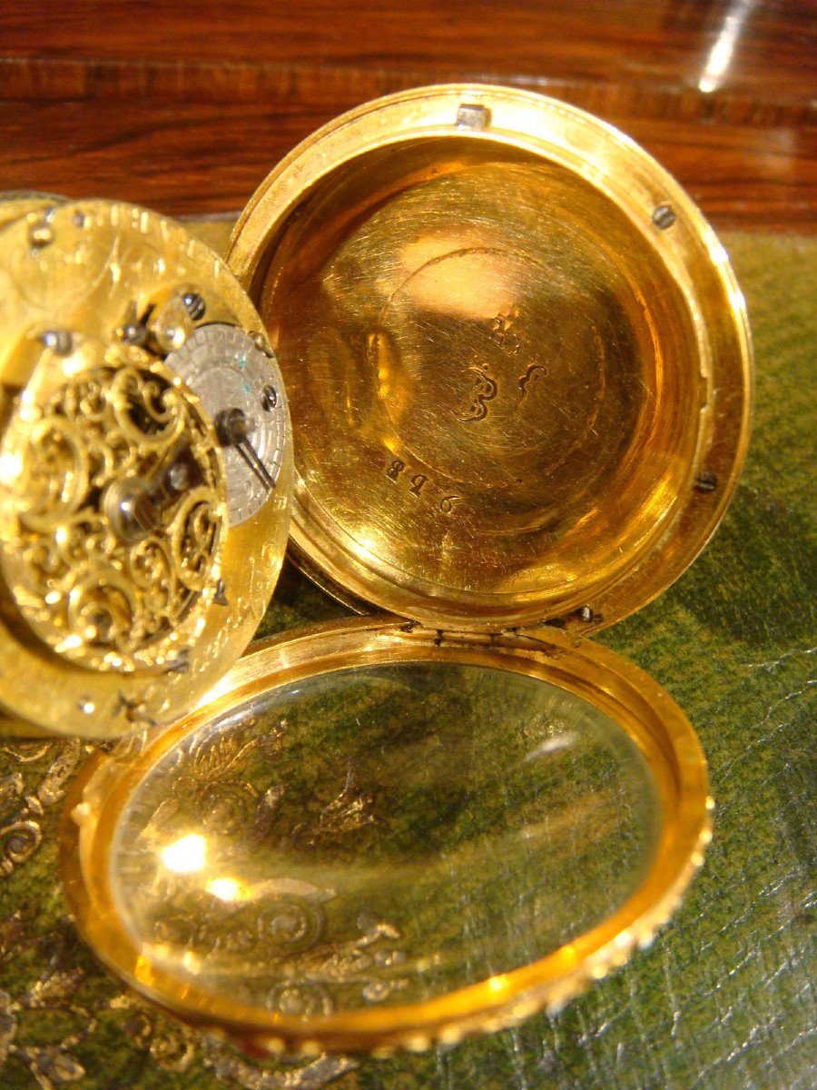 Women's Pocket Watch In Enameled Gold - Louis XVI Period-photo-5