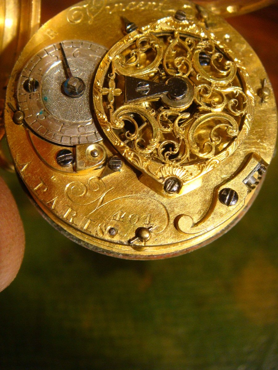 Women's Pocket Watch In Enameled Gold - Louis XVI Period-photo-6