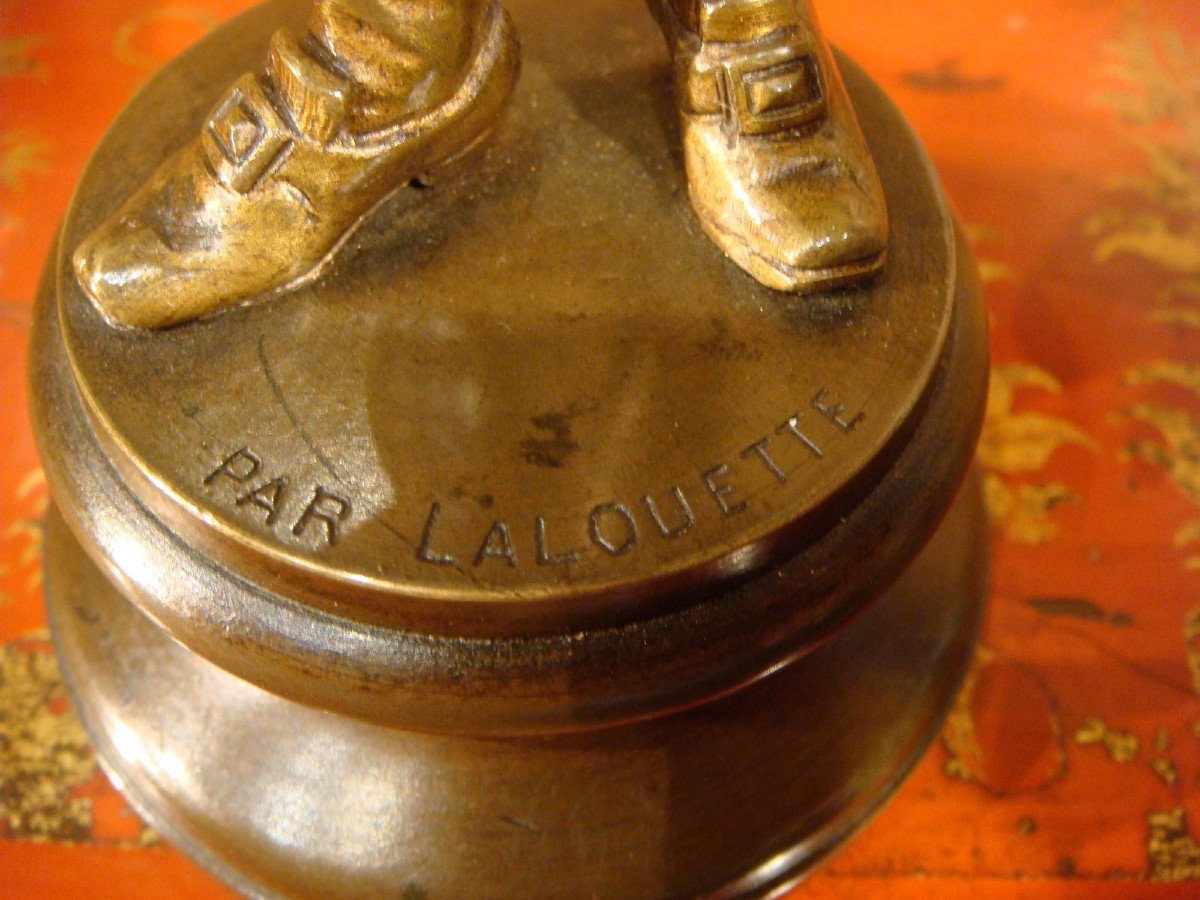 Sculpture En Bronze Representant Un Jeune Homme XVIII ème De Auguste Louis Lalouette -photo-6
