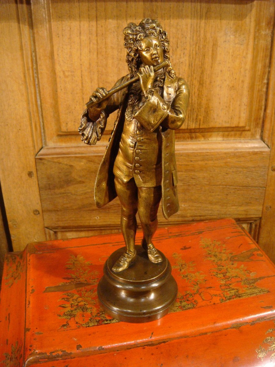 Sculpture En Bronze Representant Un Jeune Homme XVIII ème De Auguste Louis Lalouette -photo-8