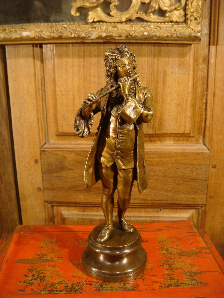 Sculpture En Bronze Representant Un Jeune Homme XVIII ème De Auguste Louis Lalouette 
