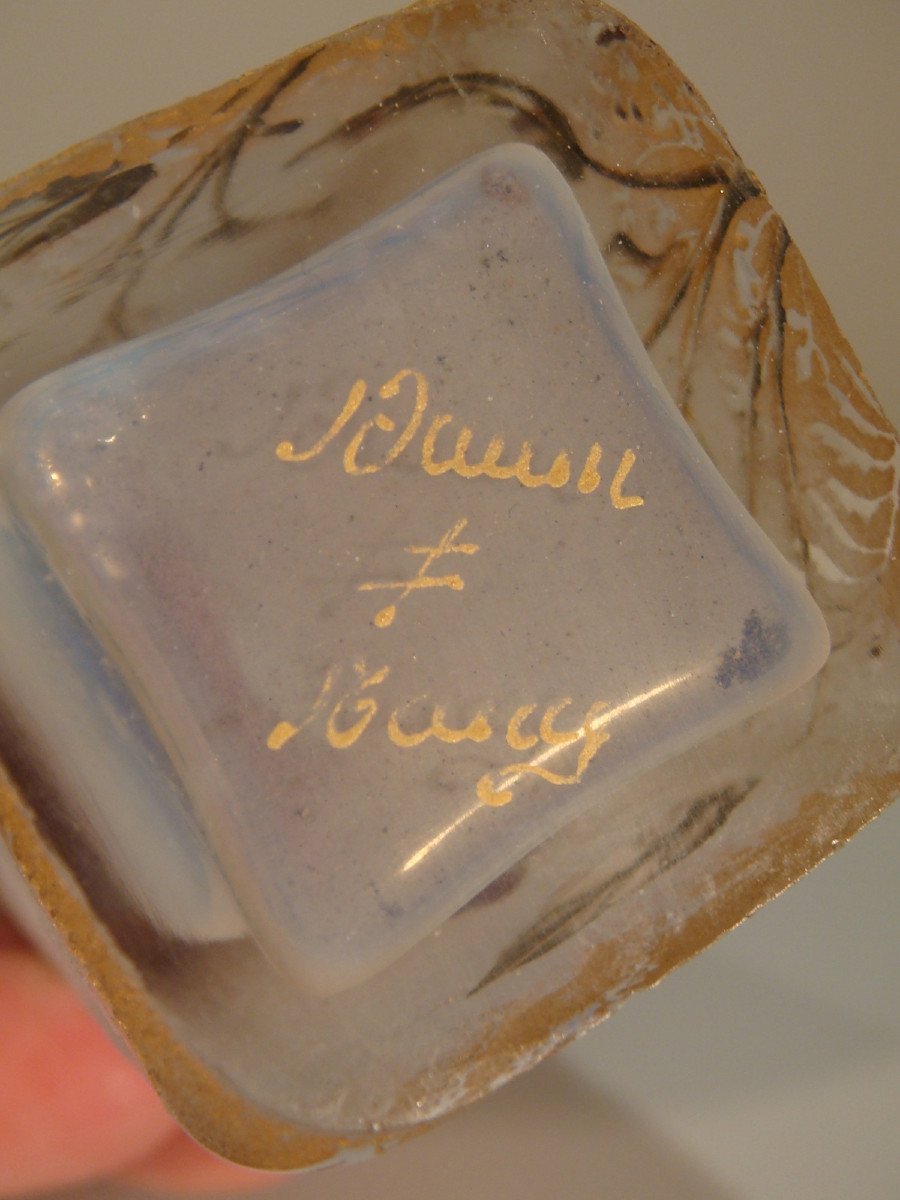 Small Daum Nancy Vase Decorated With Violets Art Nouveau Period-photo-8