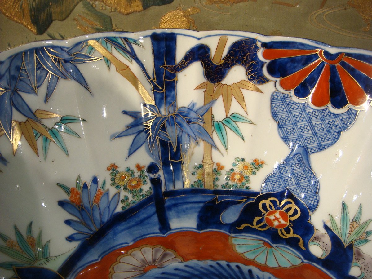 Grand Bol En Porcelaine Imari Japon Epoque XIX ème Siècle.-photo-7