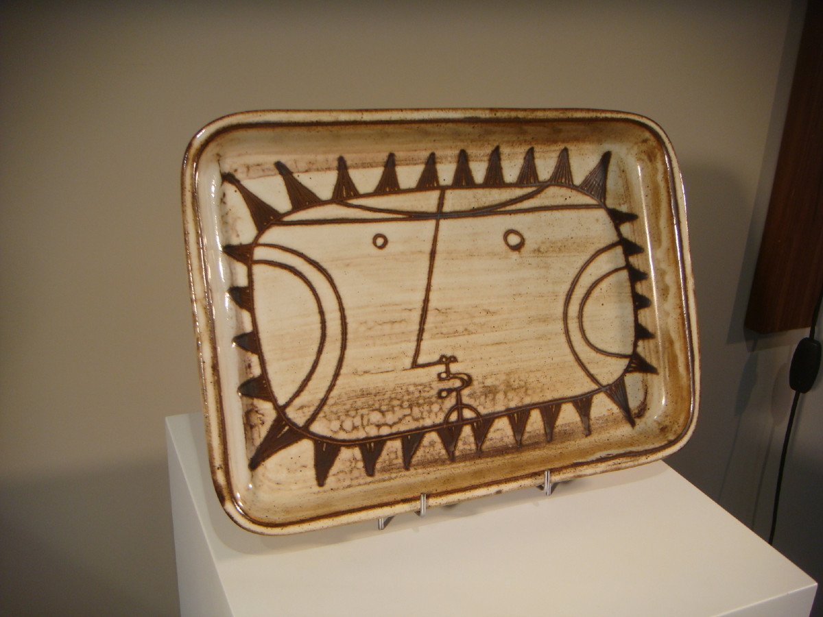 Ceramic Tray By Jacques Pouchain Atelier Dieulefit.-photo-3