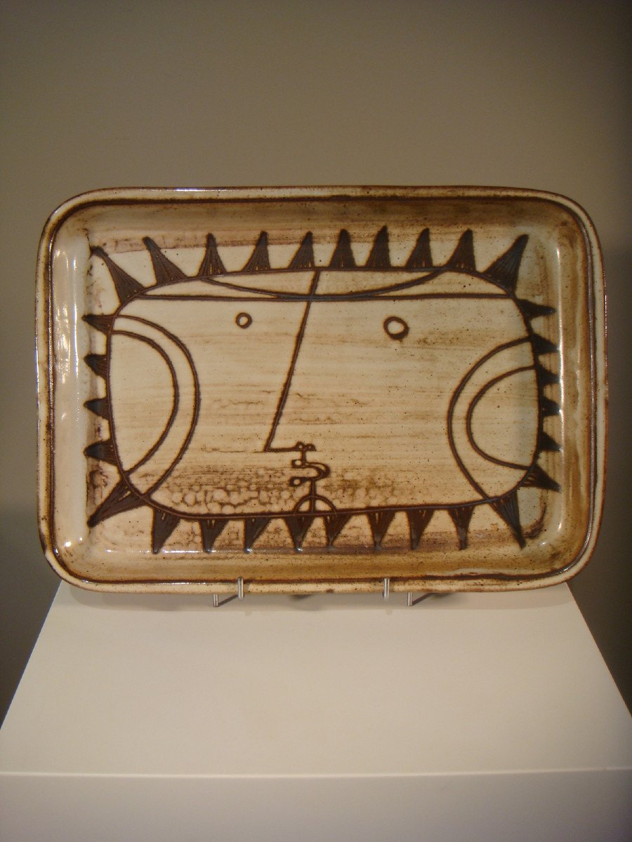 Ceramic Tray By Jacques Pouchain Atelier Dieulefit.