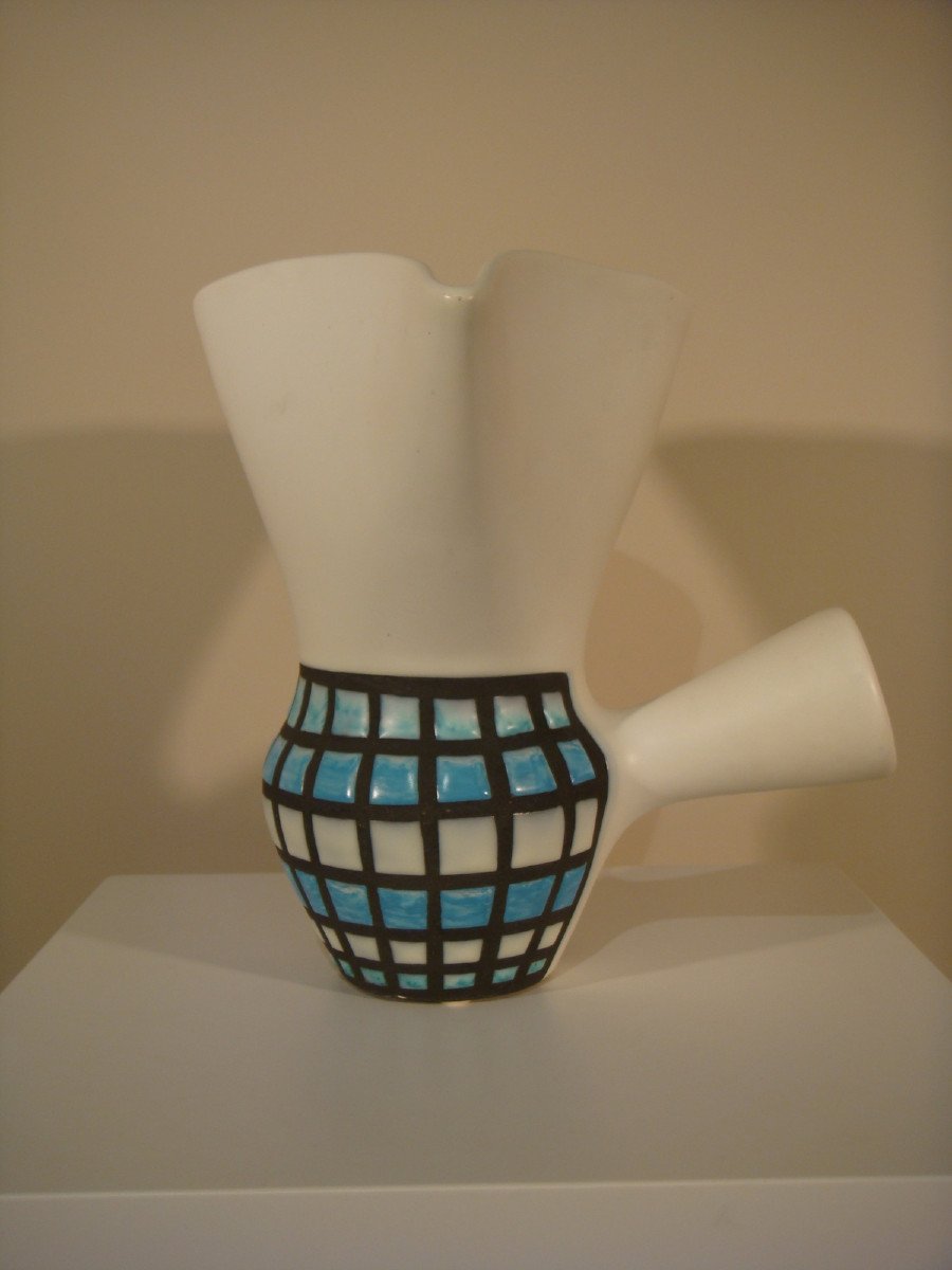 Capron Vallauris Ceramic Pitcher Period Circa 1950 - 1960