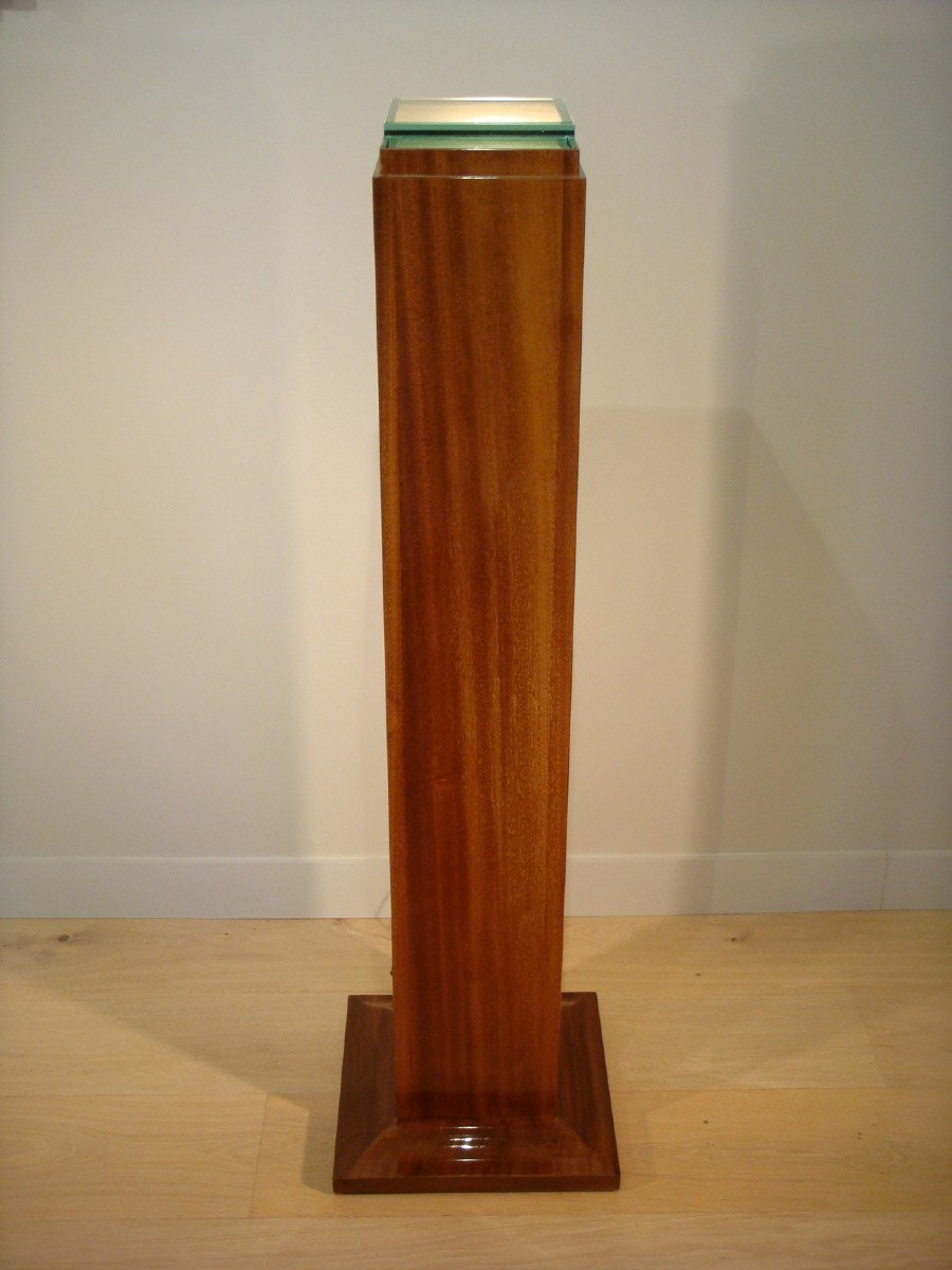Presentation Column With Illuminated Glass Slab Art Deco Period-photo-8