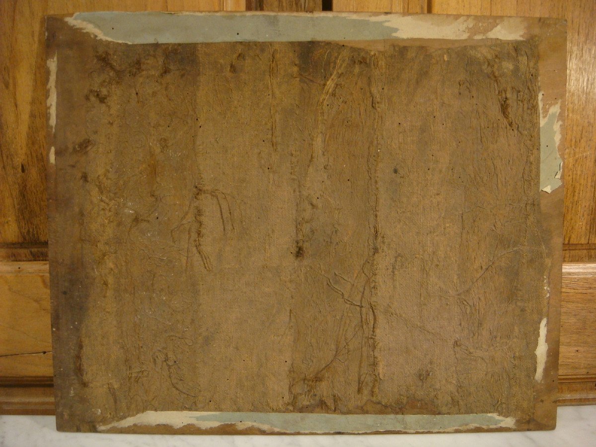 L’apothicaire Alchimiste Tableau Huile Sur Panneau Epoque Fin XVIII ème Siècle-photo-8