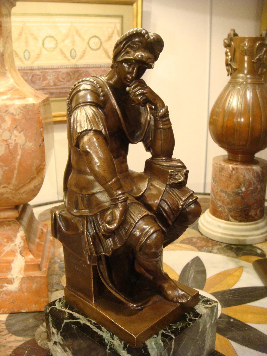 Bronze Sculpture Representing Laurent De Medici Napoleon III Period-photo-2