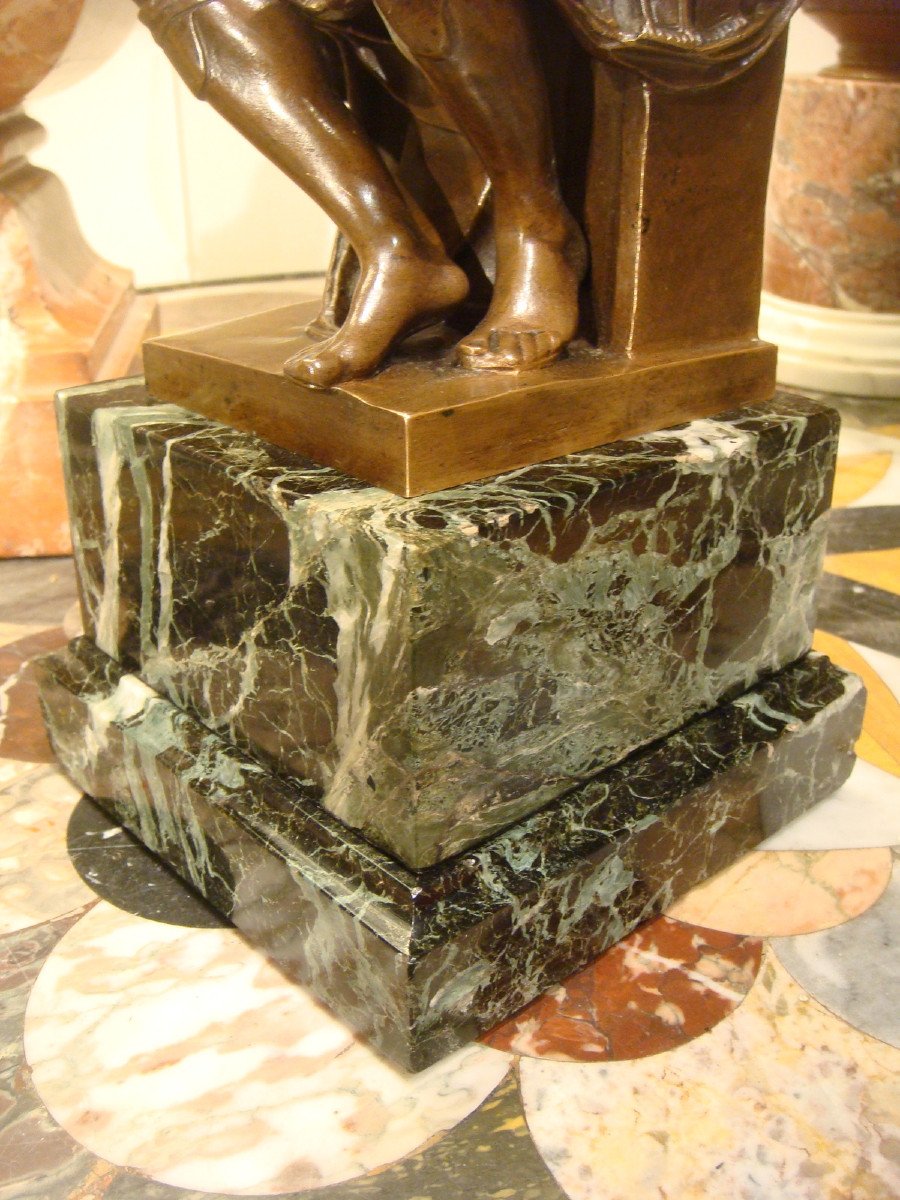 Bronze Sculpture Representing Laurent De Medici Napoleon III Period-photo-5
