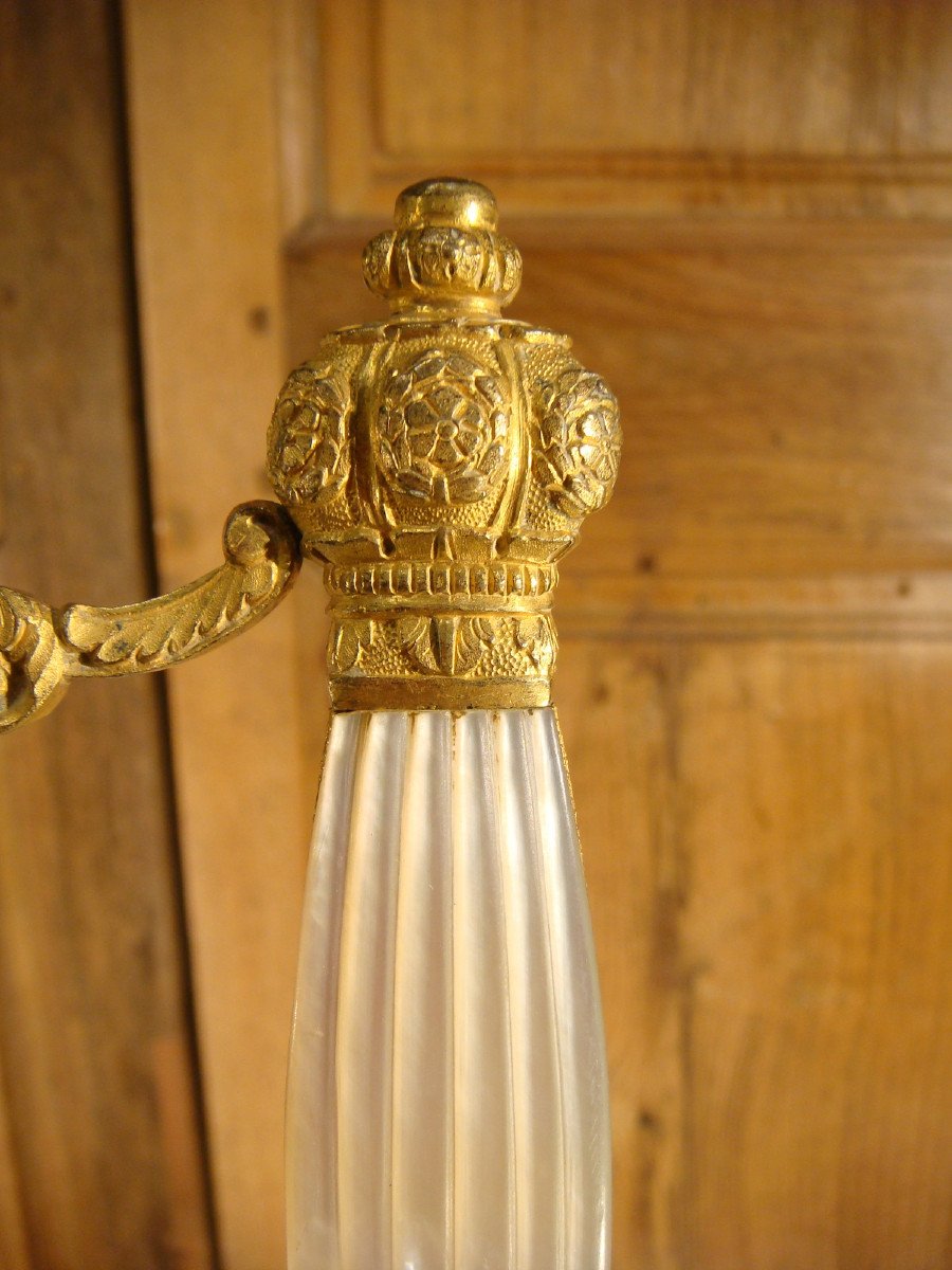 Epee D’officier En Bronze Dore Et Nacre Epoque Vers 1830 -photo-4