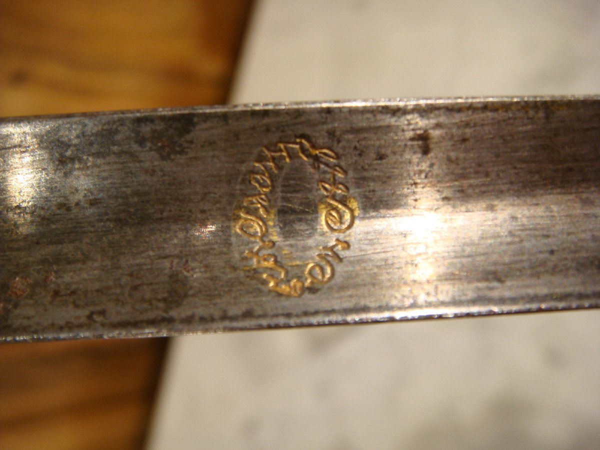 Officer's Sword In Gilt Bronze And Mother-of-pearl Period Around 1830-photo-7