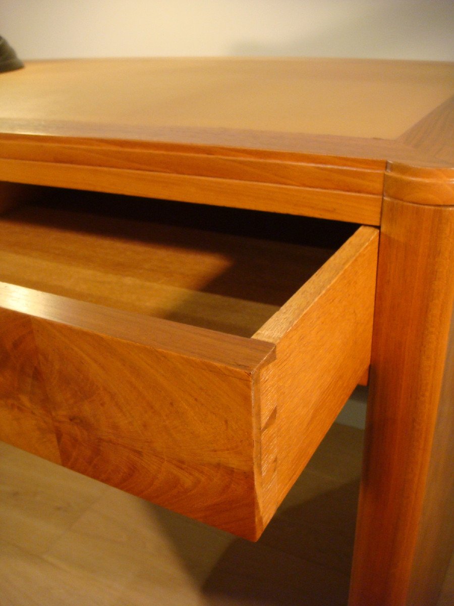 Desk In Blond Walnut Wood Art Deco Period Circa 1930-photo-4