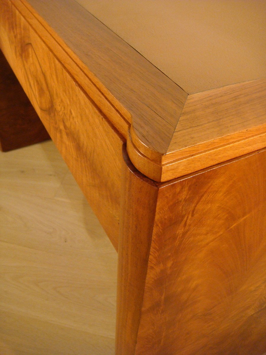 Desk In Blond Walnut Wood Art Deco Period Circa 1930-photo-8