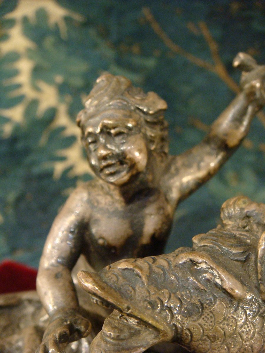 Silver Bronze Sculpture Triton Period XVII -photo-1
