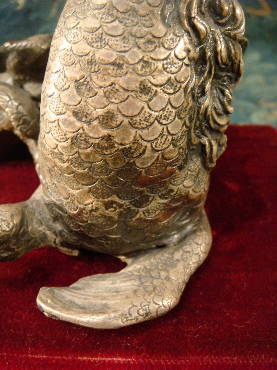 Silver Bronze Sculpture Triton Period XVII -photo-5