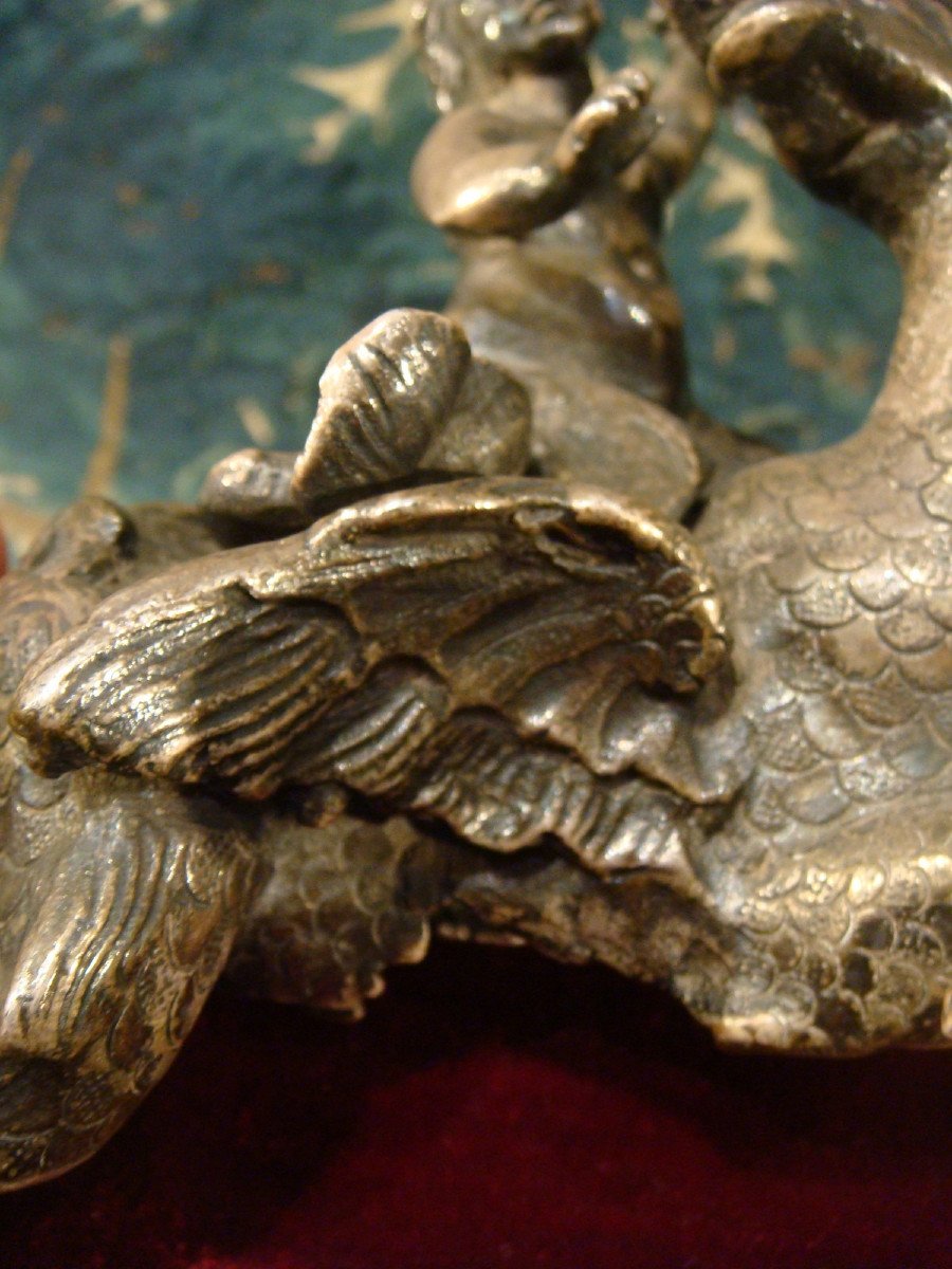 Silver Bronze Sculpture Triton Period XVII -photo-6