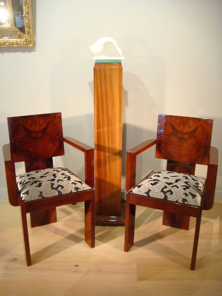 Pair Of Art Deco Period Armchairs 