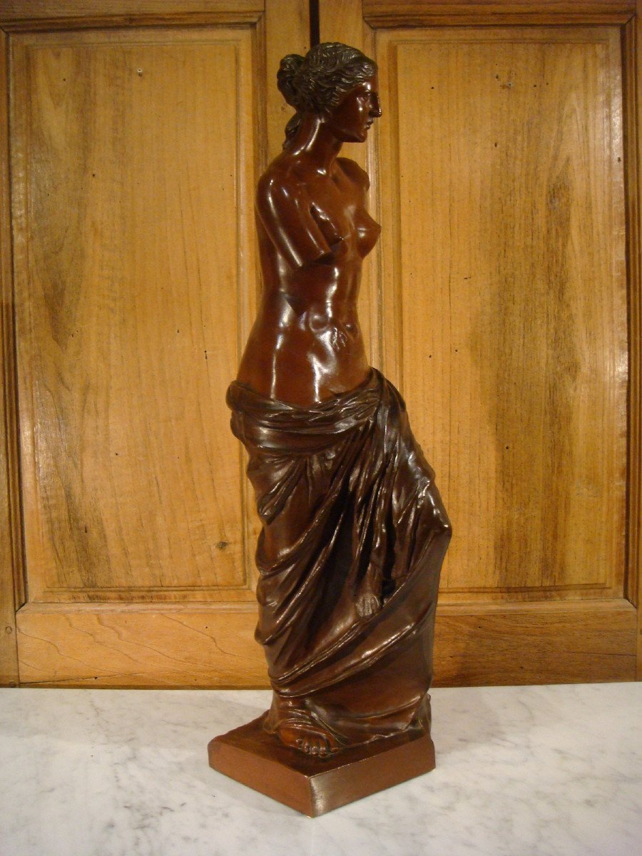 Venus De Milo Sculpture In Bronze Late 19th Century-photo-3