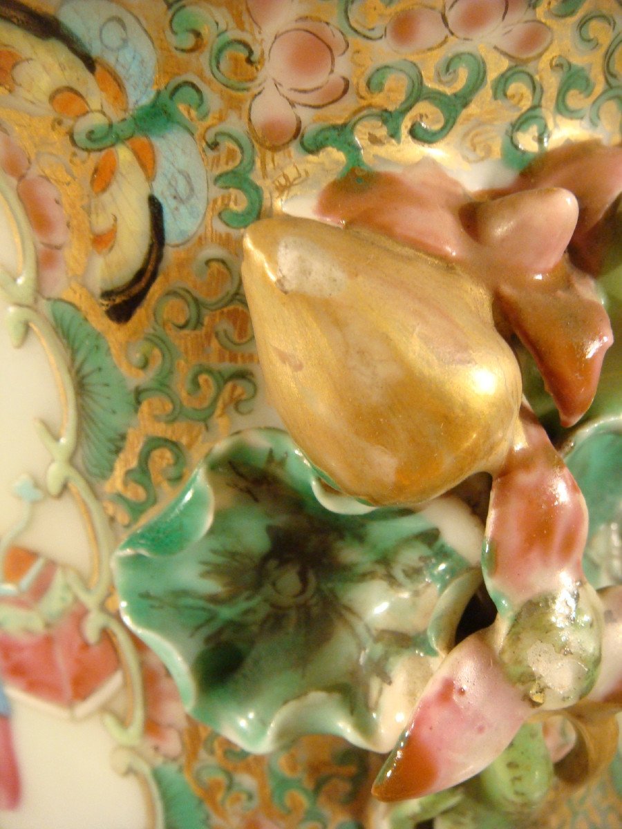 China Canton Lamp Vase - 19th Century -photo-5