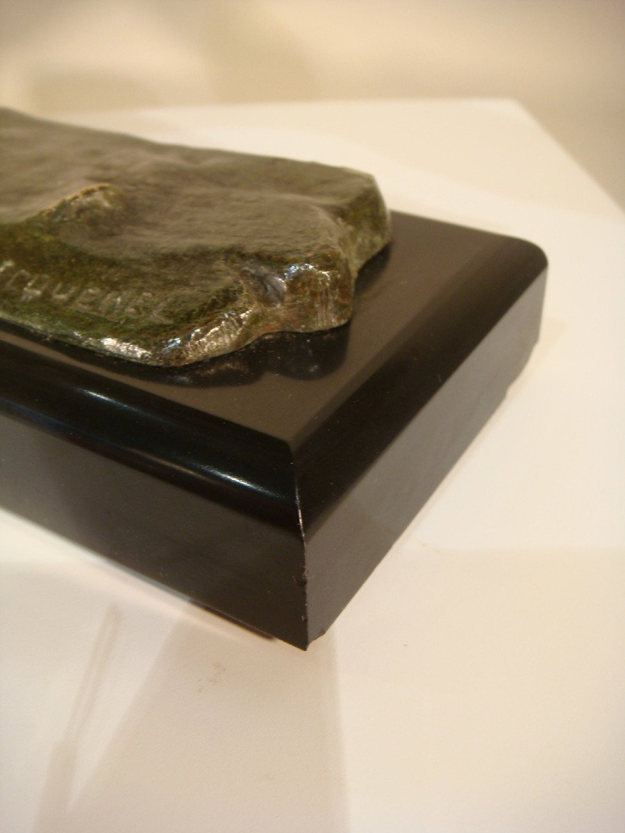 Bronze Sculpture Seagull On A Wave Art Deco Period-photo-7