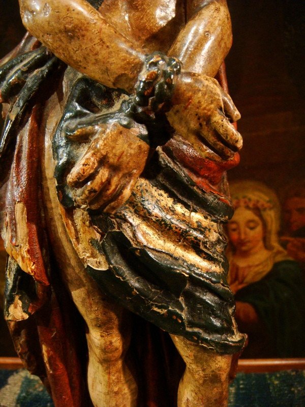 Christ In Bonds Period Sculpture 18th Century-photo-1