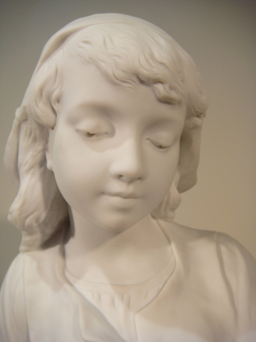 Sculpture Jeune Fille A La Fontaine Biscuit. Sperlacken - Epoque vers 1900 -photo-2