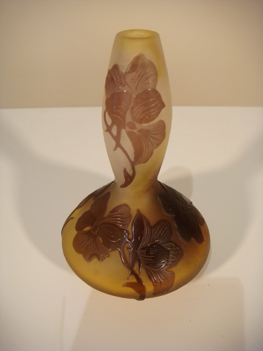 Galle Petit Vase Coloquinte Epoque Art Nouveau-photo-2