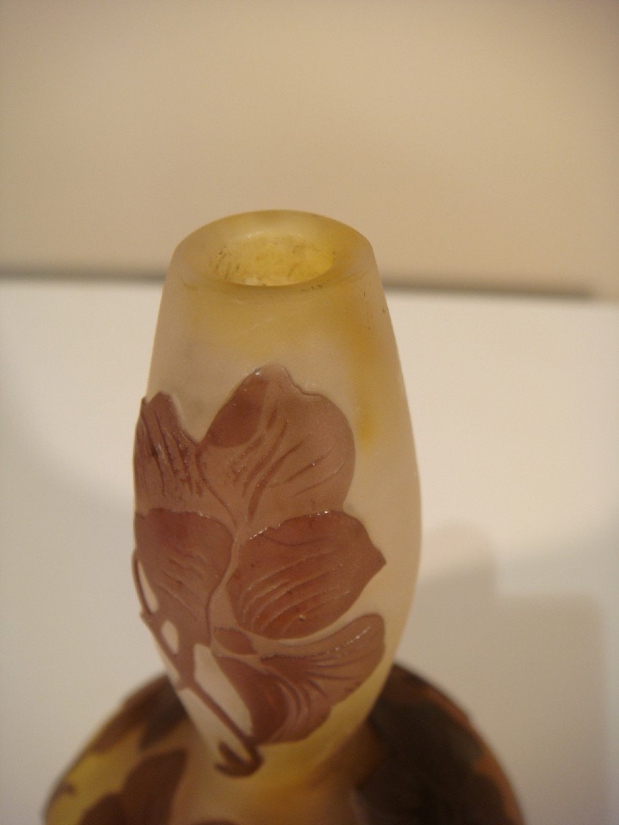 Galle Petit Vase Coloquinte Epoque Art Nouveau-photo-3