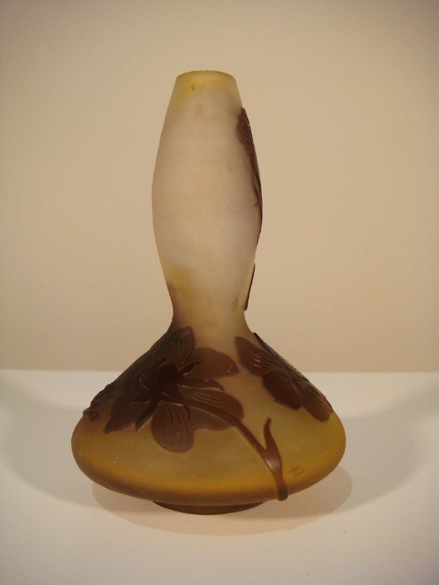 Galle Petit Vase Coloquinte Epoque Art Nouveau-photo-2