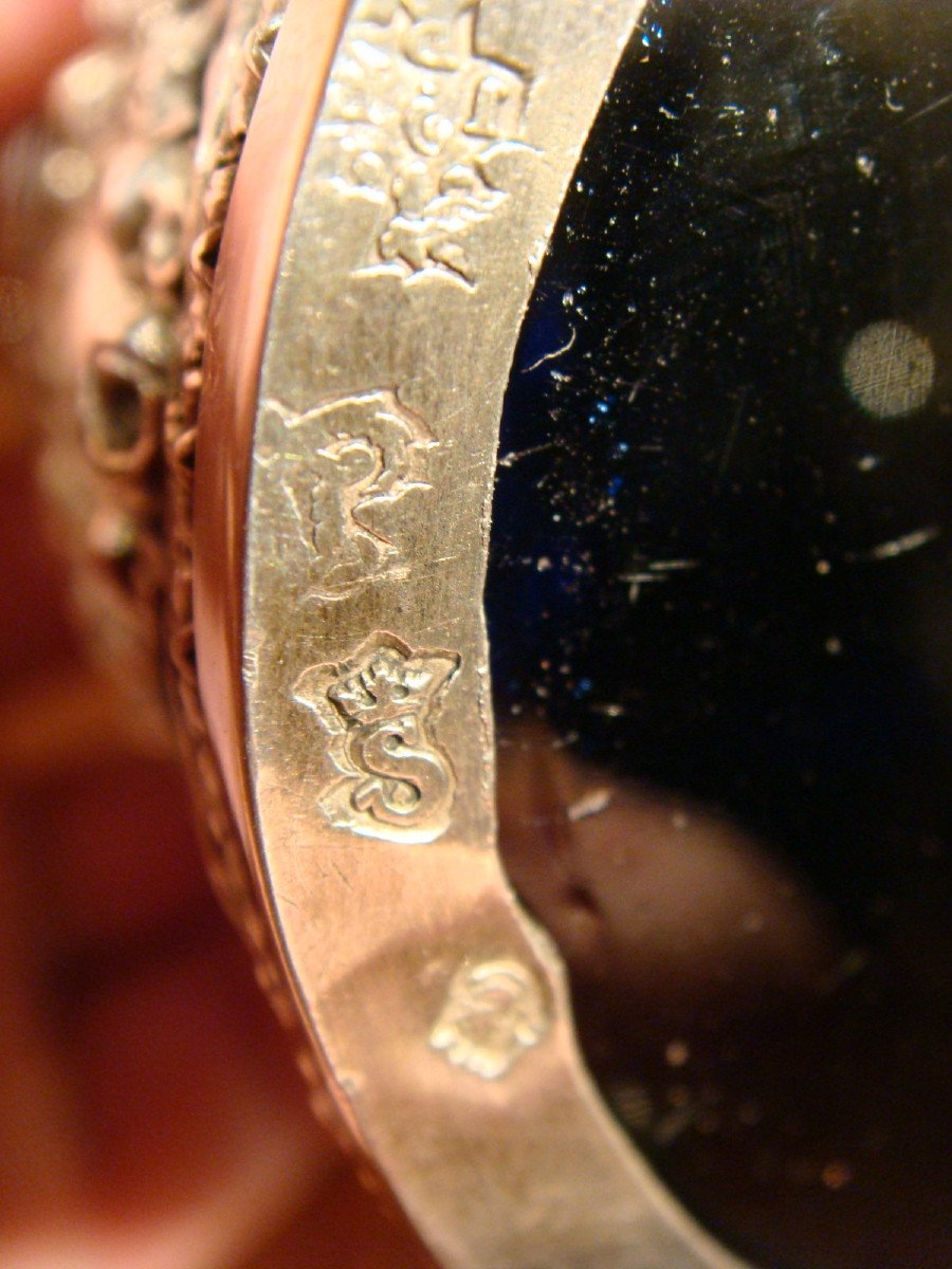 Mustard Pot In Silver Louis XVI Paris Period XVIII -photo-7