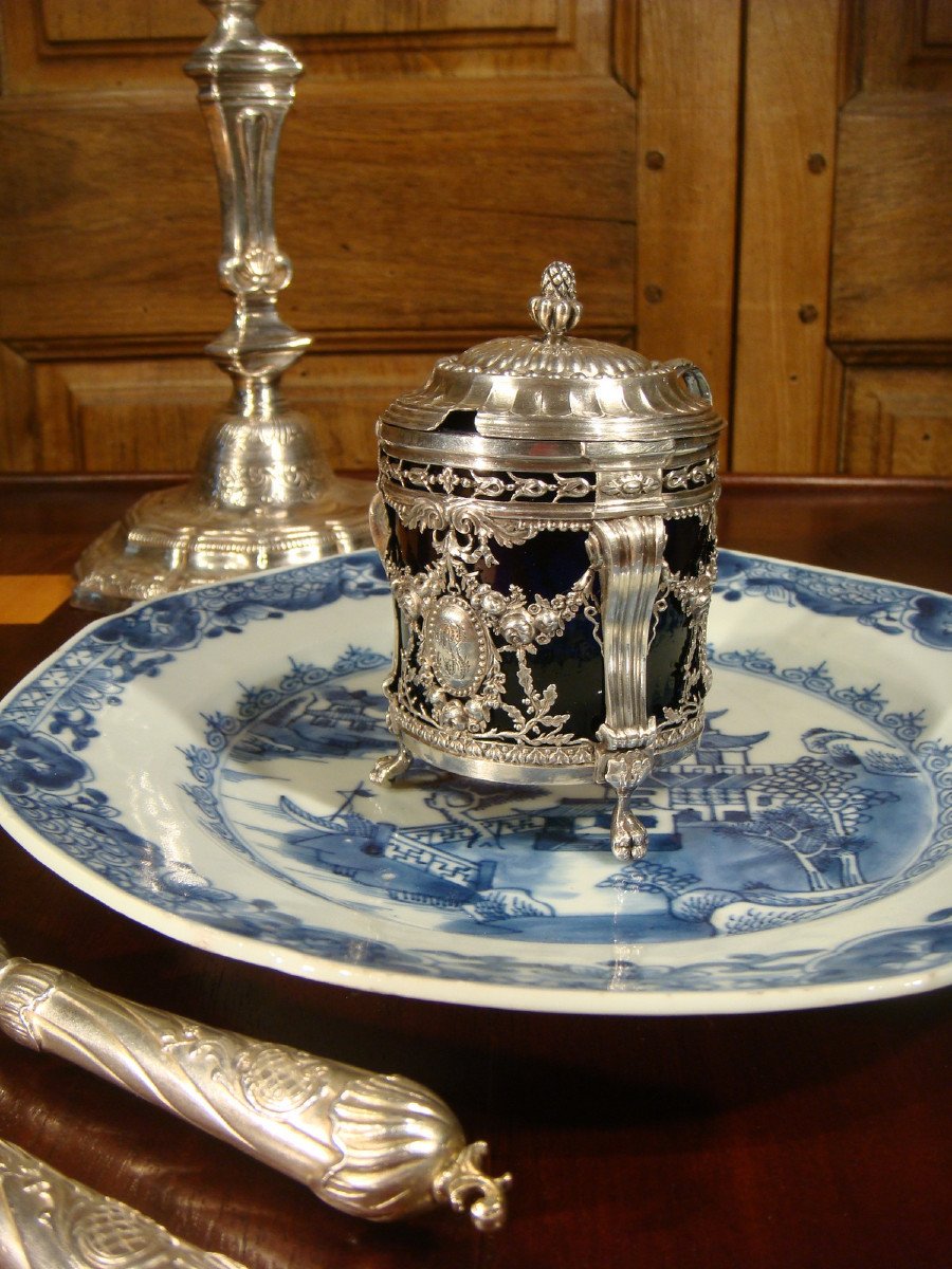 Mustard Pot In Silver Louis XVI Paris Period XVIII 