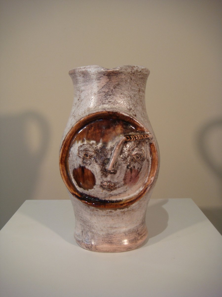 Ceramic Pitcher By Robert And Jean Cloutier Period 20th Century -photo-2