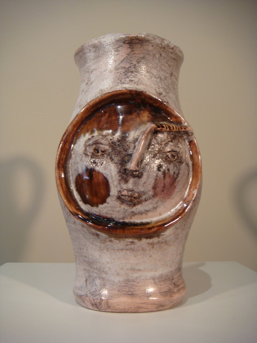 Ceramic Pitcher By Robert And Jean Cloutier Period 20th Century -photo-3