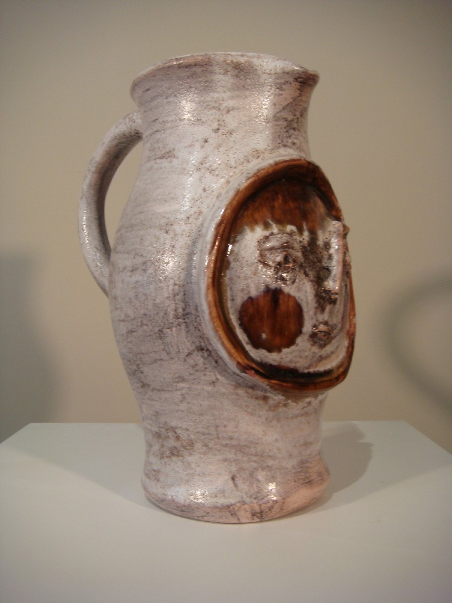Ceramic Pitcher By Robert And Jean Cloutier Period 20th Century -photo-2