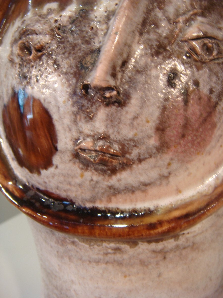 Ceramic Pitcher By Robert And Jean Cloutier Period 20th Century -photo-3