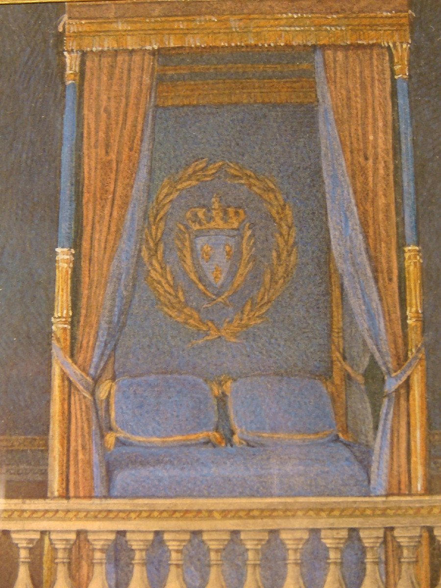 Watercolor Drawing Assassination Of Henri III Charles Aubry - Restoration Period -photo-6