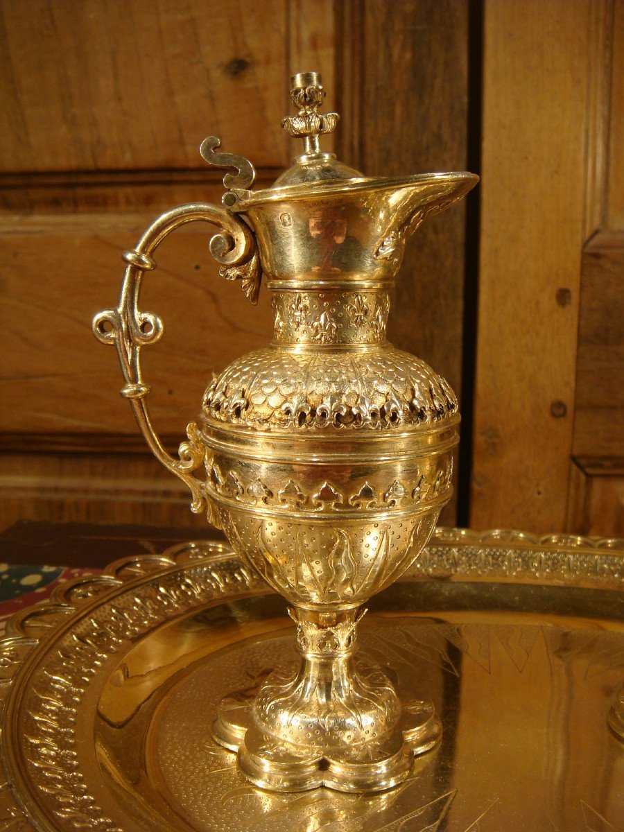 Pair Of Liturgical Cruets In Silver-gilt Charles Eugène Trioullier-photo-4