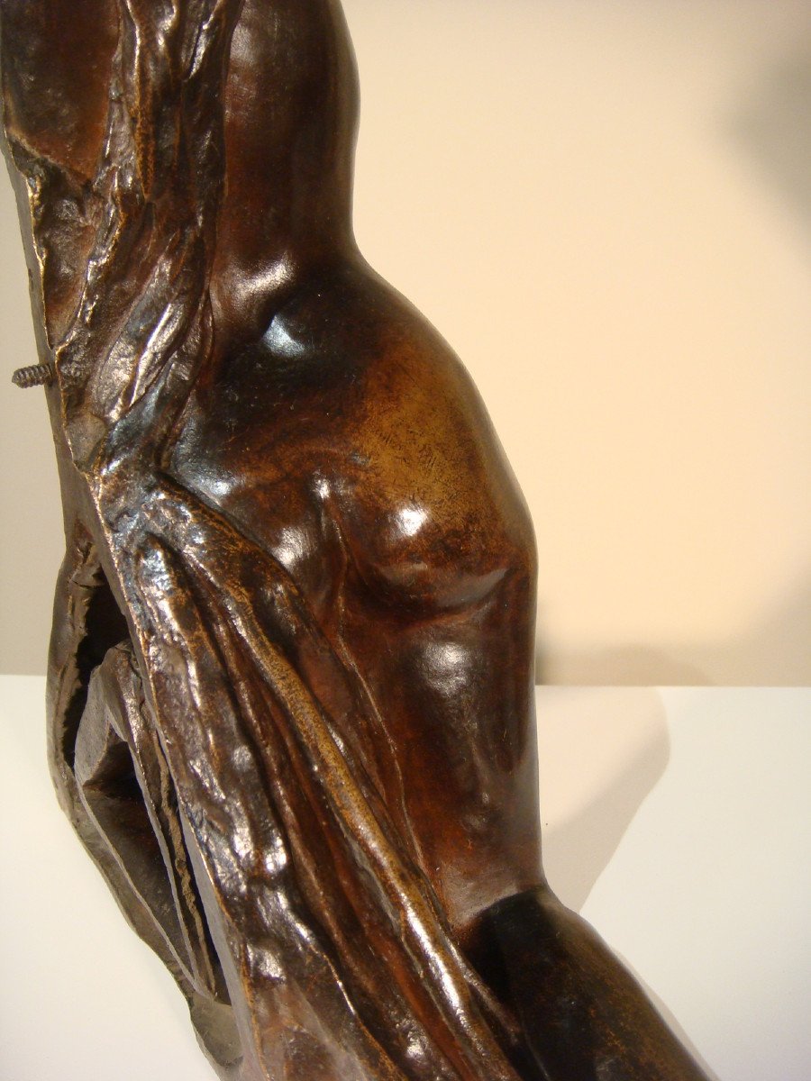 Sculpture En Bronze Jeune Femme Nue -photo-4