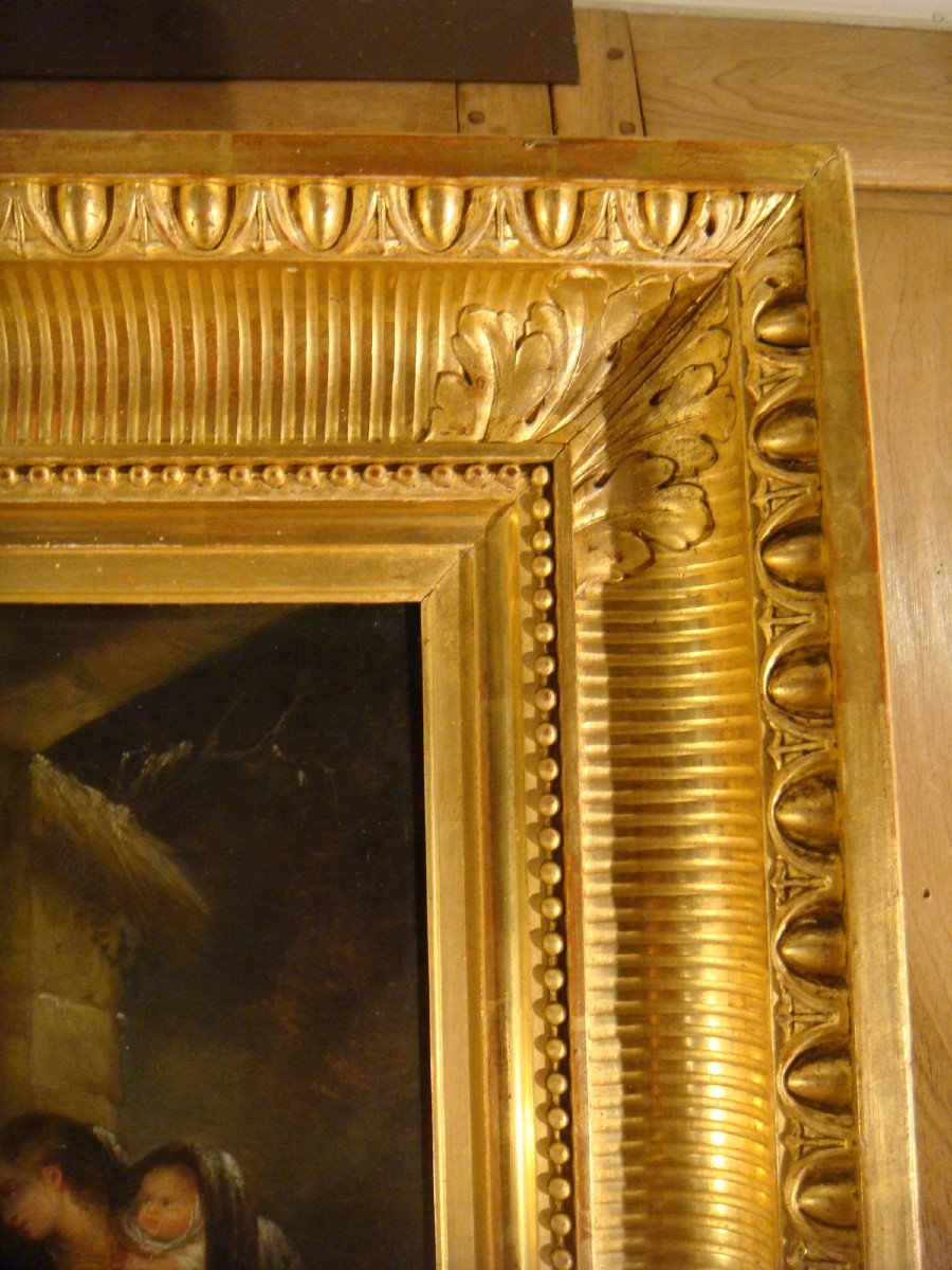 Paire De Tableaux Scenes D’interieur Emma De Bay - Epoque Début XIX ème Siècle-photo-3